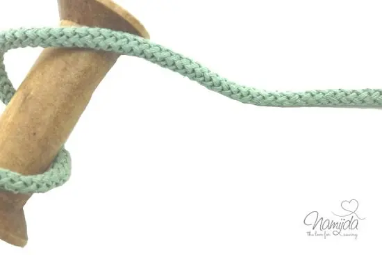 Finale Aktion 1 MTR. ♥ Geflochtene Hoodie Kordel KhAKI-LiGHT 8mm ♥