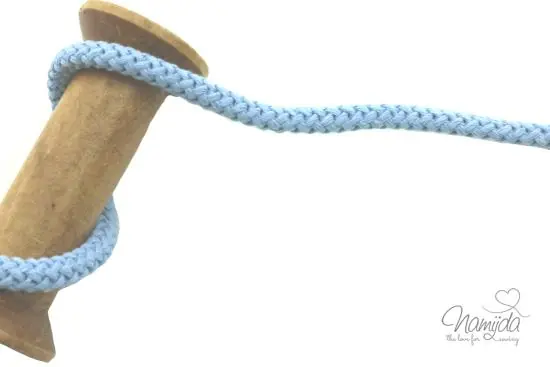1 MTR. ♥ Geflochtene Hoodie Kordel HeLLBLAU 8mm ♥ Mega-Angebot