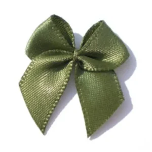 Hochwertig 5 ♥ SATIN Schleifchen Khaki ♥