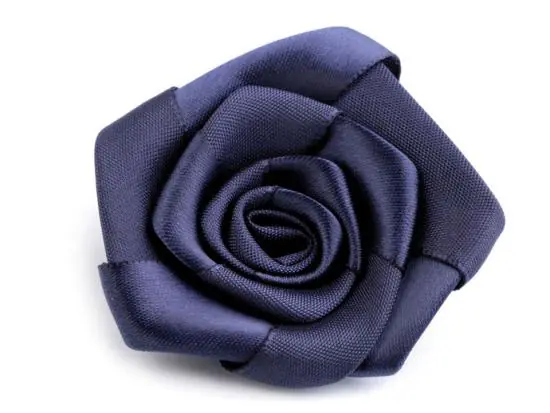 1 Stck. ♥ SATIN RoSE – DuNKELBLau – 5,5cm ♥ Kracherpreis