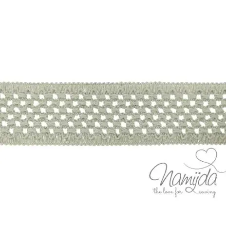 1 MTR. GEHÄKELTES BAUMWOLL GuMMIBAND KIESEL – 5cm Jetzt Zugreifen