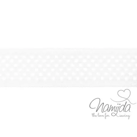 1 MTR. GEHÄKELTES BAUMWOLL GuMMIBAND WeiSS – 5cm Abverkauf