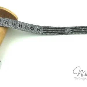 Knallerangebot 1 MTR. GLITTER FASHION BAND - SiLBER - 1,5cm