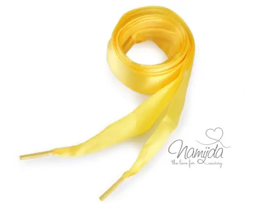 Weltweiter Versand 1 Stck. SATINBAND GELB – 110cm lang!