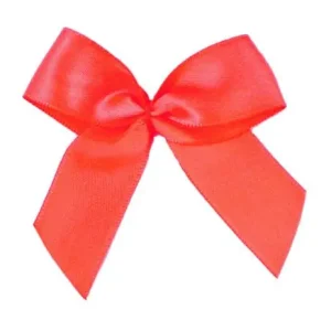 1 Stück - XL SATIN SCHLEIFE - NEON/ORANGE - 6,5cm Markenware