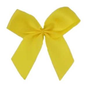 1 Stück - XL SATIN SCHLEIFE - GELB - 6,5cm Preisreduziert
