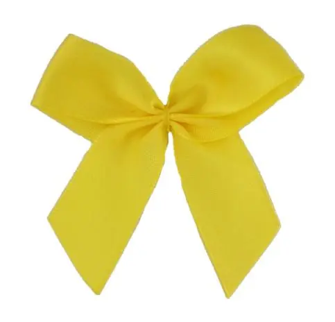 1 Stück – XL SATIN SCHLEIFE – GELB – 6,5cm Preisreduziert