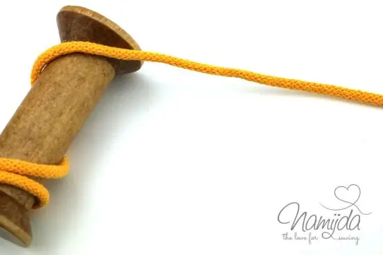 Kostenfreie Lieferung 1 MTR. ♥ SuPER WeiCHE Hoodiekordel DUNKELGELB- 5mm ♥