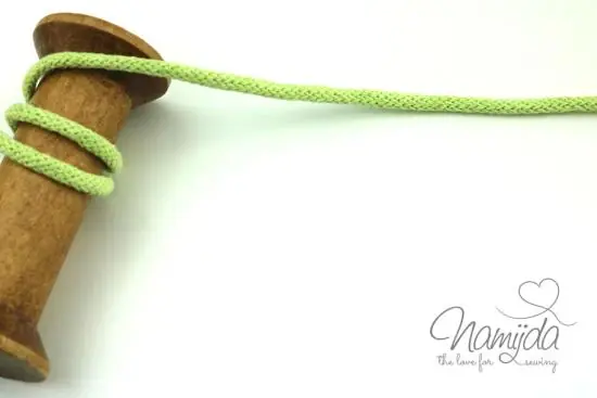 1 MTR. ♥ SuPER WeiCHE Hoodiekordel LIME- 5mm ♥ Markenprodukt