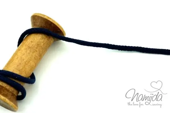 1 MTR. ♥ SuPER WeiCHE Hoodiekordel DUNKELBLAU- 5mm ♥ Ab Werk