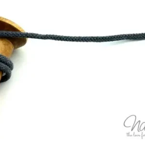 Original 1 MTR. ♥ SuPER WeiCHE Hoodiekordel DUNKELGRAU- 5mm ♥