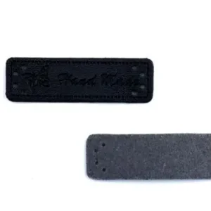 Preisknaller 1 Stück - HANDMADE LABEL SCHMETTERING - SCHWARZ- 15x50 mm