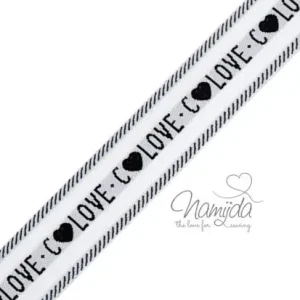 1 MTR. LOVE WEBBAND - SCHwARZ 2,8cm Echt
