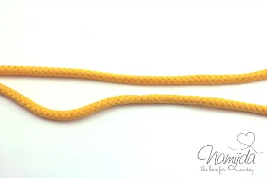 1 MTR. ♥ Geflochtene Hoodie Kordel GELB 8mm ♥ Nur Heute