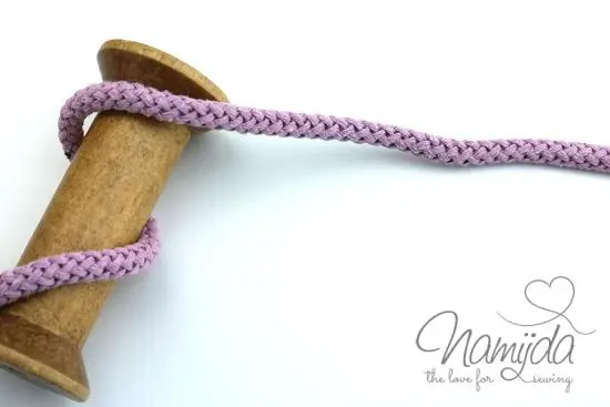 Garantierte Lieferung 1 MTR. ♥ Geflochtene Hoodie Kordel FLIEDER 8mm ♥