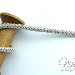 Saisonangebot 1 MTR. ♥ Geflochtene Hoodie Kordel Beige 8mm ♥