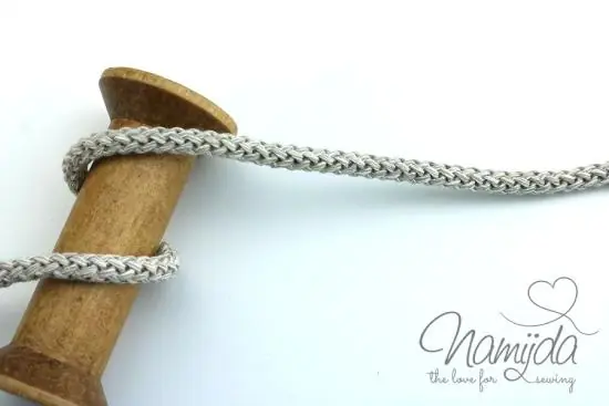 Saisonangebot 1 MTR. ♥ Geflochtene Hoodie Kordel Beige 8mm ♥