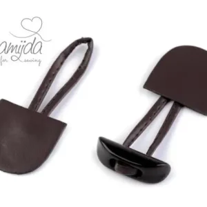 1 Stück Dufflecoat-Verschluss - Knebelknopf - zweiteilig - BRauN Versand Am Gleichen Tag