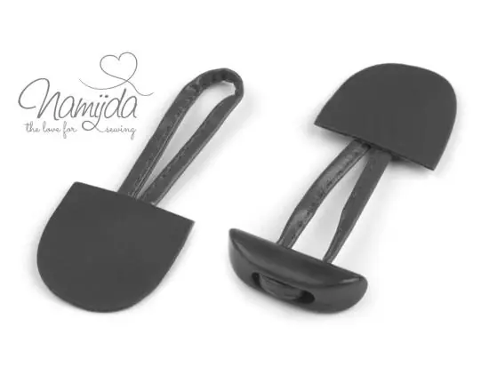 Super-Preis 1 Stück Dufflecoat-Verschluss – Knebelknopf – zweiteilig – DuNKELGRau