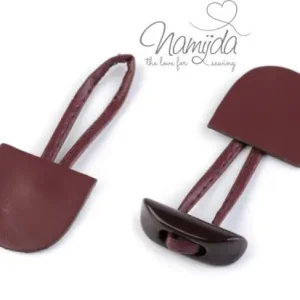 1 Stück Dufflecoat-Verschluss - Knebelknopf - zweiteilig - Beere Nur Heute