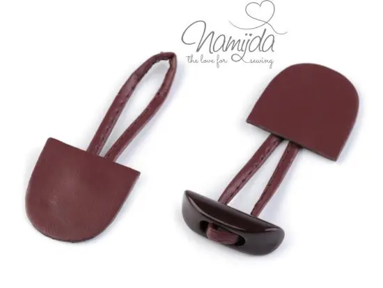 1 Stück Dufflecoat-Verschluss – Knebelknopf – zweiteilig – Beere Nur Heute