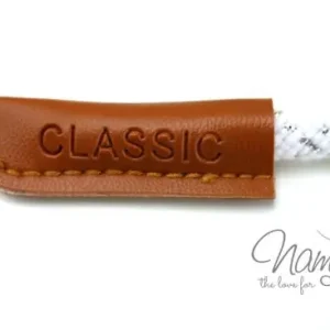 1 STÜCK KUNSTLEDER KORDELENDE - CLASSIC - BRAUN - 8mm Top-Preis