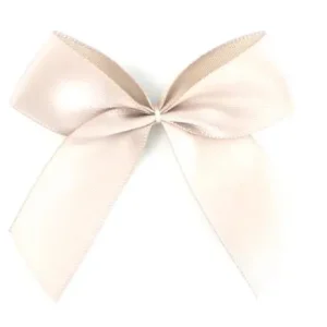 1 Stück - XL SATIN SCHLeife - TAUPE - 6,5cm Finale Aktion