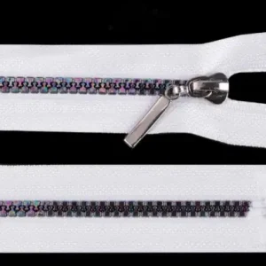 Kostenfreie Lieferung 1 Stück Jacken Reißverschluss RAINBOW - 80cm - teilbar -weiss