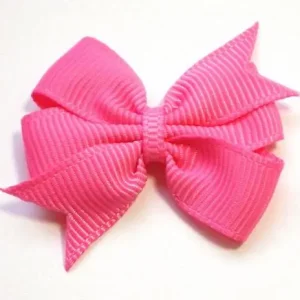 Schneller Versand 1 Stück - SATIN TWIN RIPP SCHLeife - ROSA - 4cm