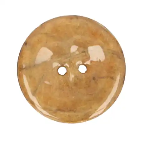 1 Stück ♥ KOKOSKNOPF BEIGE GLÄNZEND – 20mm – HOLZKNOPF ♥ Schneller Versand
