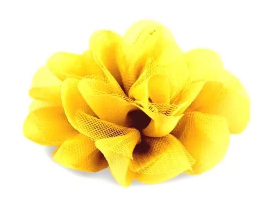 Neu 1 Stück ♥ XL SATINBLüTE SENF/OcKER ♥