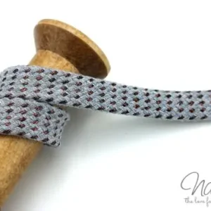 Jetzt Bestellen 1 MTR. KUPFER METALLIC BAUMWOLLKORDEL Grau/KUPFER - 1,8 CM