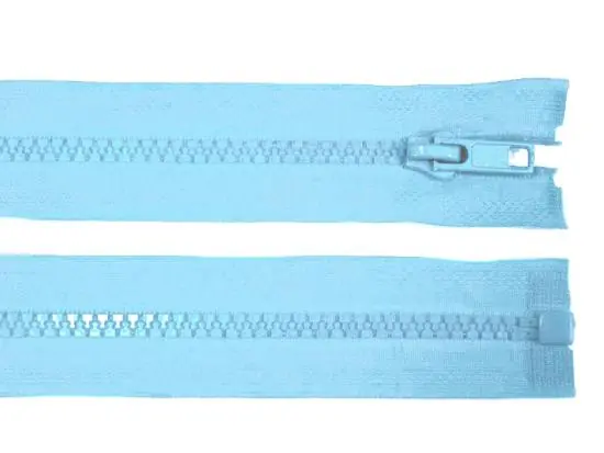 Kostenloser Rückversand 1 Stück Jacken Reißverschluss HellBlau – 60cm – teilbar