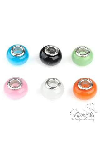 Jetzt Bestellen 6 Stück ♥ GLASPERLEN MULTIFARBIG -13,5×8,5mm ♥