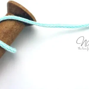 1 MTR. ♥ PASTELL Zickzack Kordel Mint/Weiss - 5mm ♥ Meistverkauft