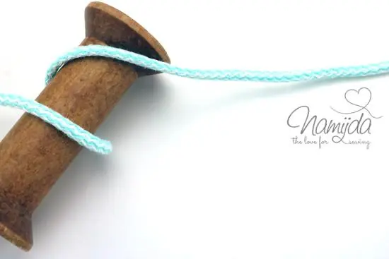 1 MTR. ♥ PASTELL Zickzack Kordel Mint/Weiss – 5mm ♥ Meistverkauft