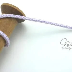 1 MTR. ♥ PASTELL Zickzack Kordel Flieder/Weiss - 5mm ♥ Saisonangebot