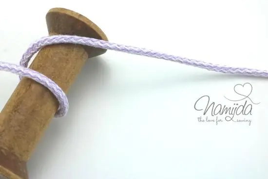 1 MTR. ♥ PASTELL Zickzack Kordel Flieder/Weiss – 5mm ♥ Saisonangebot