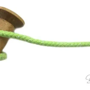 1 MTR. ♥ GEFLoCHTENE LUREX HooDIE KORDEL - LIME/SILBER - 10mm ♥ Mengenrabatt