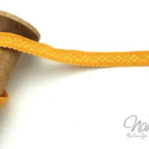 Ab Werk 1 MTR. ♥ JACQUARD Einfassband - Cognac - Schrägband♥