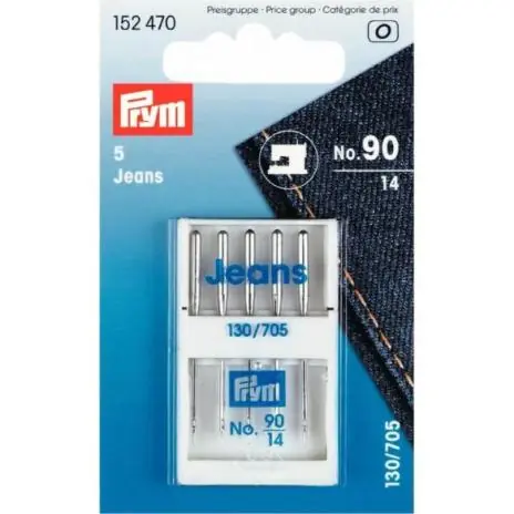 Schneller Versand 1 Stück ♥ PRYM PRYM NÄHMASCHINENNADELN 130-705H-J JEANS 90 – 5 Stück – 152470 ♥