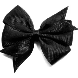 1 Stück - SATIN TWIN SCHLeife - SCHwARZ - 4cm Must-Have