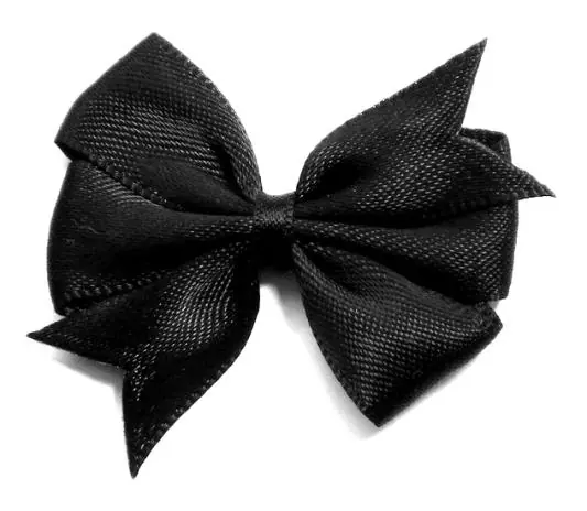 1 Stück – SATIN TWIN SCHLeife – SCHwARZ – 4cm Must-Have