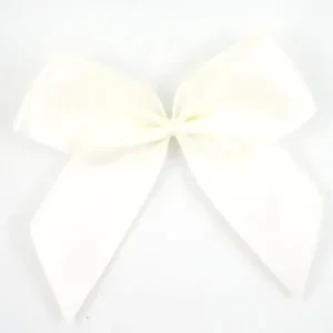 Bestpreis 1 Stück - XL SATIN SCHLeife - CREME - 6,5cm