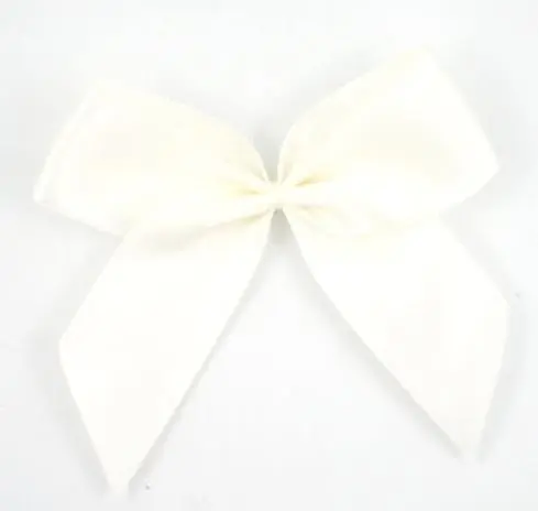 Bestpreis 1 Stück – XL SATIN SCHLeife – CREME – 6,5cm