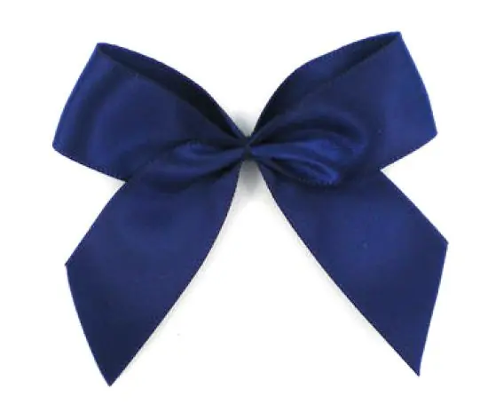 Original 1 Stück – XL SATIN SCHLeife – DuNKELBLau – 6,5cm