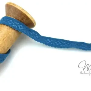 1 MTR. ♥ JACQUARD Einfassband - PETROL - Schrägband♥ Super-Preis