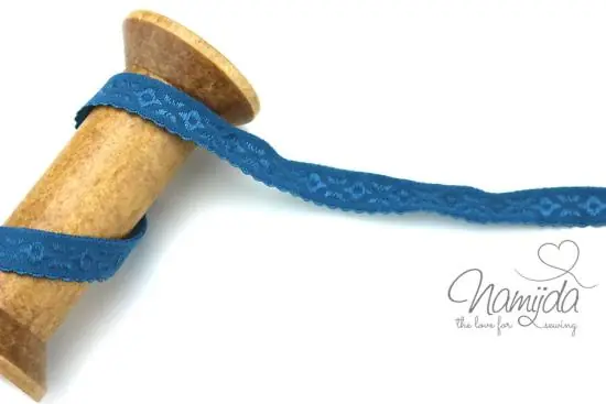 1 MTR. ♥ JACQUARD Einfassband – PETROL – Schrägband♥ Super-Preis