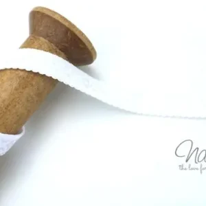 Sichere Zahlung 1 MTR. ♥ JACQUARD Einfassband - WeiSS - Schrägband♥