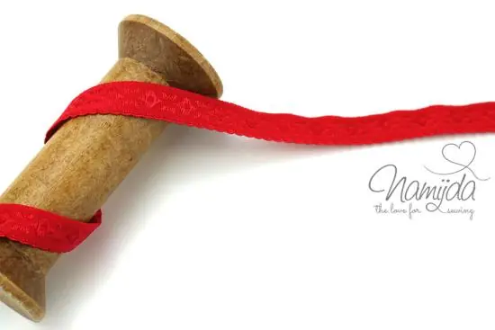 Bestseller 1 MTR. ♥ JACQUARD Einfassband – RoT – Schrägband♥